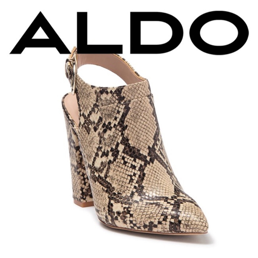 🖤ALDO SNAKESKIN MULES🖤